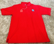 Riverside Pabst Blue Ribbon Red Work Shirt Uniform Polo Men’s Size S PBR Vintage