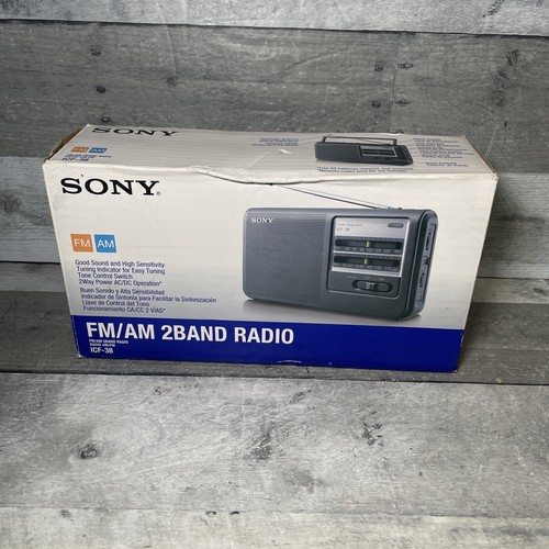 Sony ICF-38 Portable AM/FM Radio - Black for sale online | eBay