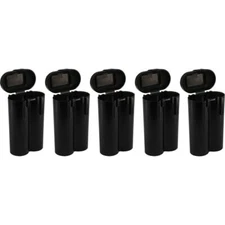 5 Black 18650 & CR123A 2 Battery Holder Storage Case for 18650 BATTERIES