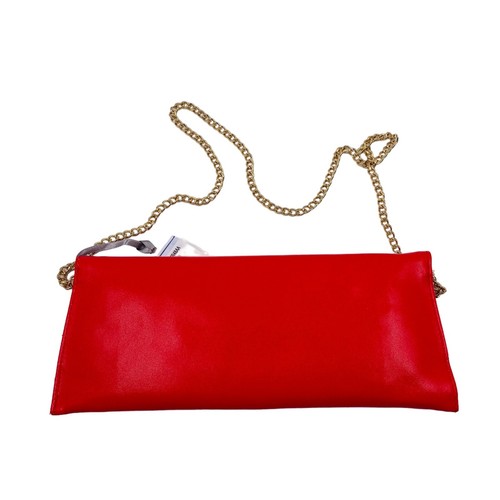 Rinascimento Rojo Piel Eco Color Dorado Cadena Mango Bolso de Mano - Imagen 2 de 9