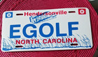 Novelty Tag  Vintage Tag Egolf Hendersonville NC Car Tag Plastic Truck Tag Decor — photo 1