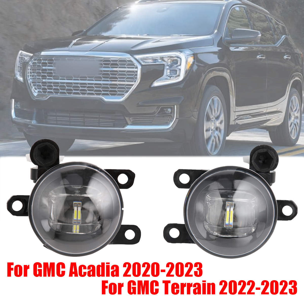 Fog Lights for 2020-2023 Gmc Acadia Front Driver+Passenger Side Led Assembly