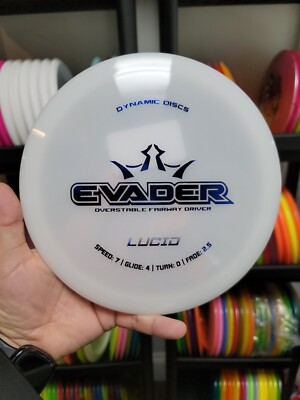 Dynamic Discs 172g White LUCID EVADER Disc Golf Driver
