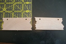 unfinished wood board signs with 1/8" holes at top 3"x1 1/4"x1/4" lot of 2