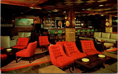 Dundee IL Rathskeller Paul Peterson New Evergreens Interior Bar postcard P19