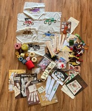 Lot of Cross Stitch Kits Embroidery Thread Needlework Cross Stitch Fabric  More