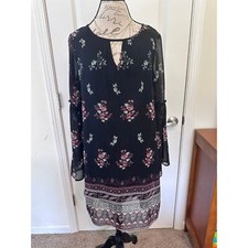 Xhilaration Juniors sz XL (Women's sz L) Boho Peasant Shift Dress