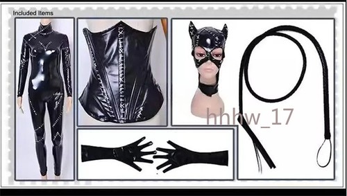 The Dark 2022 Rises Catwoman Costume Selina Kyle Cosplay Set Tuta Donna - Foto 11 di 12