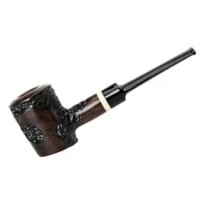 MUXIANG Tobacco Pipes Handmade Carved Smoking Pipe with Accessories 9mm Filter