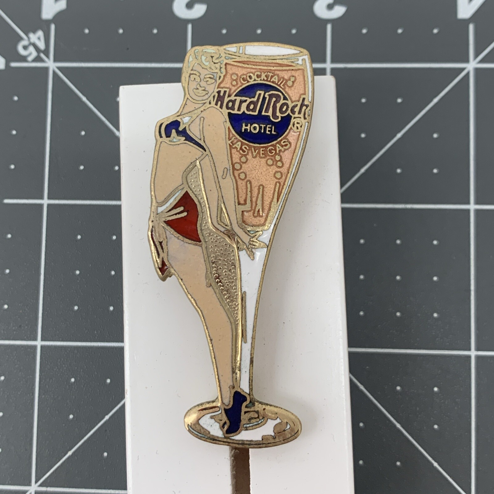 LAS VEGAS Hard Rock CAFE HOTEL PIN Sexy Cocktail Girl Champagne Server Collect