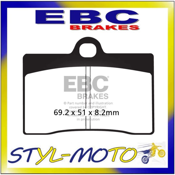 FA095 Organische BremsbeläGe Vorne Links EBC Husqvarna SM 570 R 2001-2004-image