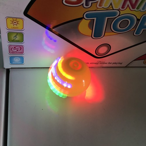 LOT of 5 UFO  Top Light Toy LED Light up Toy Music Flashing Spinner - Picture 14 of 16