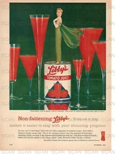 1957 Libby's Tomato Juice Vintage Magazine Ad