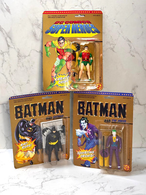 Toy Biz Super Hero's Robin Hood, Batman, and Joker Action Figurines DC Comics