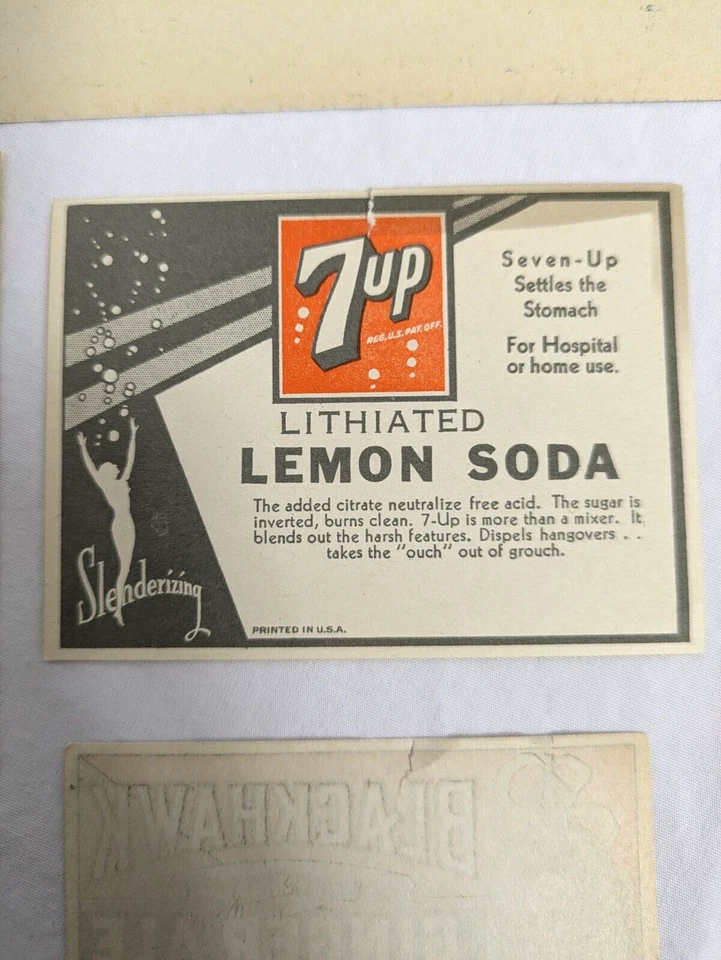 Lote de 10 etiquetas vintage SODA POP etiqueta 7up Calgary Pioneer Black Kow Ginger Ale Foto 3 de 4