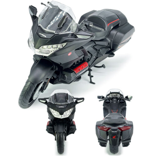1/12 2020 Honda Gold Wing Motorcycle Model Diecast Boys Toys for Kids Black - Picture 9 of 9
