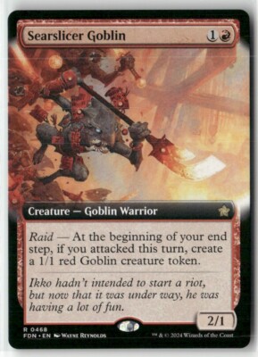Searslicer Goblin (Extended Art) 468 NM MTG Foundations Magic