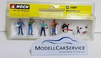 Noch 1/87 (H0): 15887 Rc-Modellbauer, 6 Figuren Mit Modell-Flugzeugen / -Boot