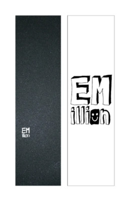 EMILLION GRIPTAPE Small Logo White 9'' - Skateboard Griptape Schwarz Grip Tape