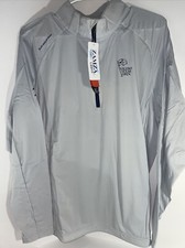 Sun Mountain Golf Wind Shirt Jacket Men Medium Gray Valero Texas Open 1/4 Zip