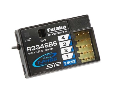 Futaba R334SBS TFHSS SR S.Bus2 HV 4-Channel 2.4GHz Receiver 01102246-3