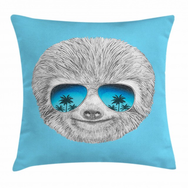 the big one gray sloth backrest pillow