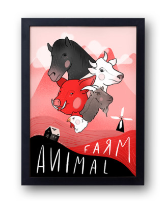 Animal Farm Print! George Orwell Poster, 1984, Big Brother, Room 101,  Orwellian, | eBay