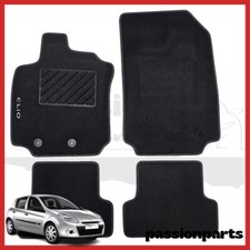 TAPPETI RENAULT CLIO 3 DAL 2005 AL 2012 IN MOQUETTE CON RICAMO E 2 FISSAGGI 4PZ