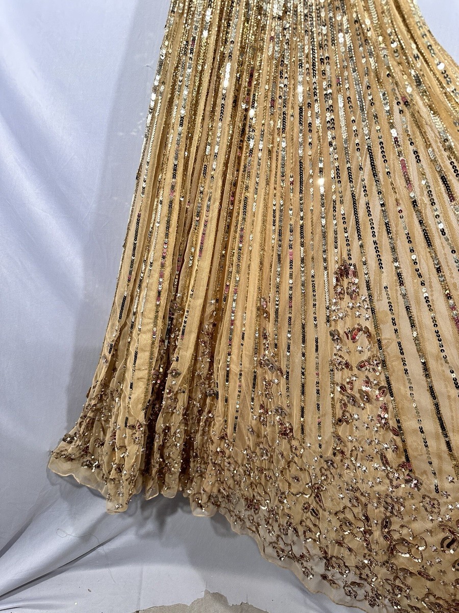 NEW $798 Mac Duggal [ 0 ] Sequin Floral Embellished Evening