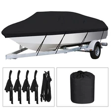 11-22FT Waterproof Heavy Duty Boat Cover Fishing Ski V-Hull Trailerable Runabout