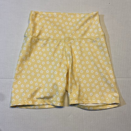WILO the Label Summer Ditsy Daisy Sports Bra Biker Shorts Set (LEMON) Workout - Picture 8 of 8