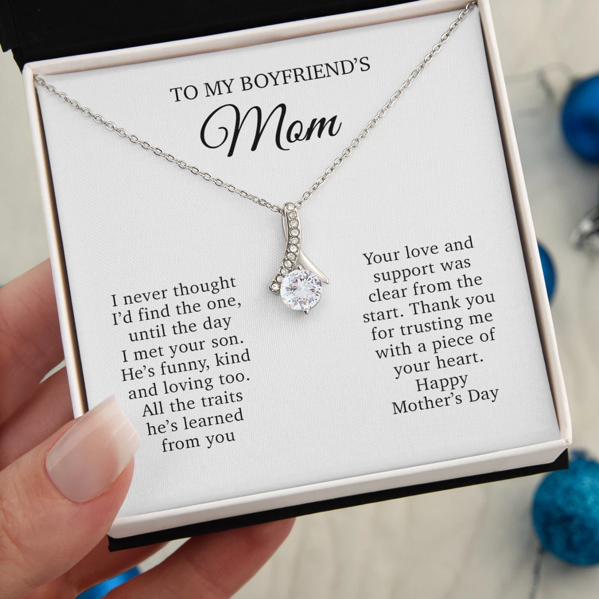 Boyfriends Mom Gift, Gifts for Boyfriends Mom, To My Boyfriends Mom  Bracelet, For Boyfriend's Mom Mothers Day Gift, Christmas, Wedding Gift