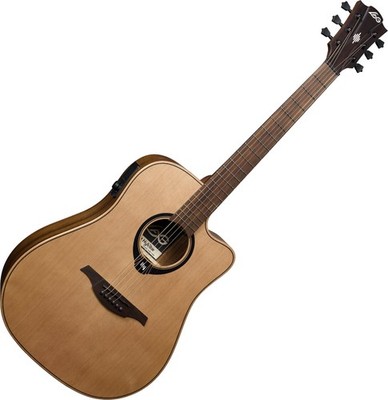 LAG HV10DCE HyVibe 10 Dreadnought Cutaway Smart Guitar Akustik Gitarre Gigbag