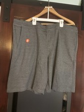 New Eddie Bauer Gray Lounge Shorts Zipper Pockets Size XXL 68