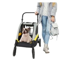 Pet Stroller for Cats/Dogs Jogger Wagon 4-Wheel Dog Stroller Detachable Folding