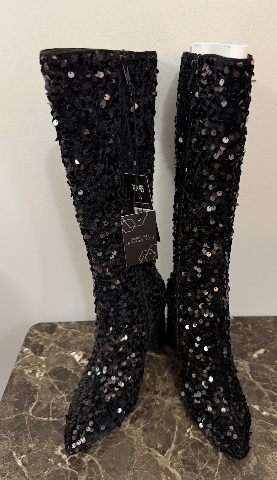 Madden NYC Woman Glitter Boots Size 6