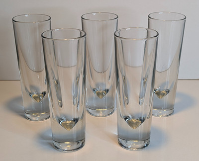 vintage Carlo Moretti, 5 x ''Highball-, Brunch-, Cocktail-, Bullet-Glas'', Design