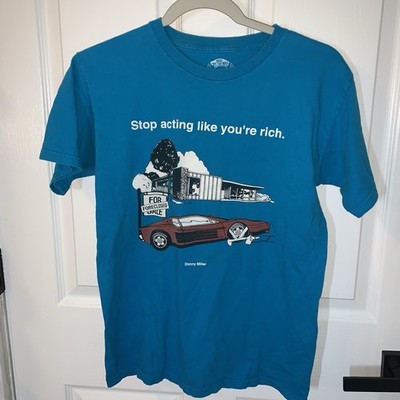 VANS Off the Wall T-Shirt Men, Small Blue, Stop Acting Like You Are Rich.