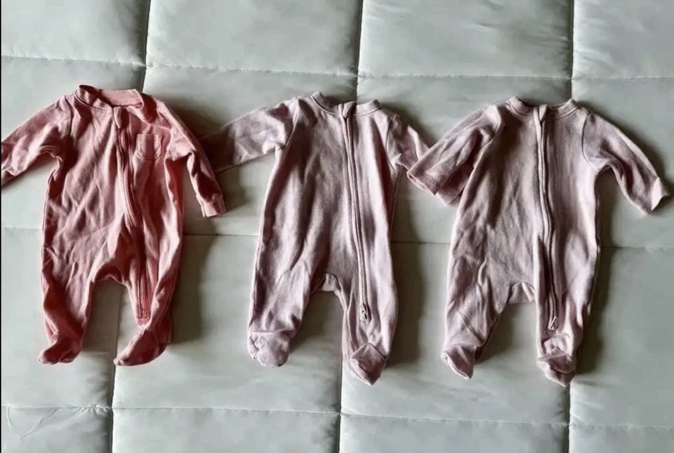 Baby Girl Clothes (Size Newborn / 0-3 Months) - Large Lot of 68 Items + Extras - Image 4 of 4