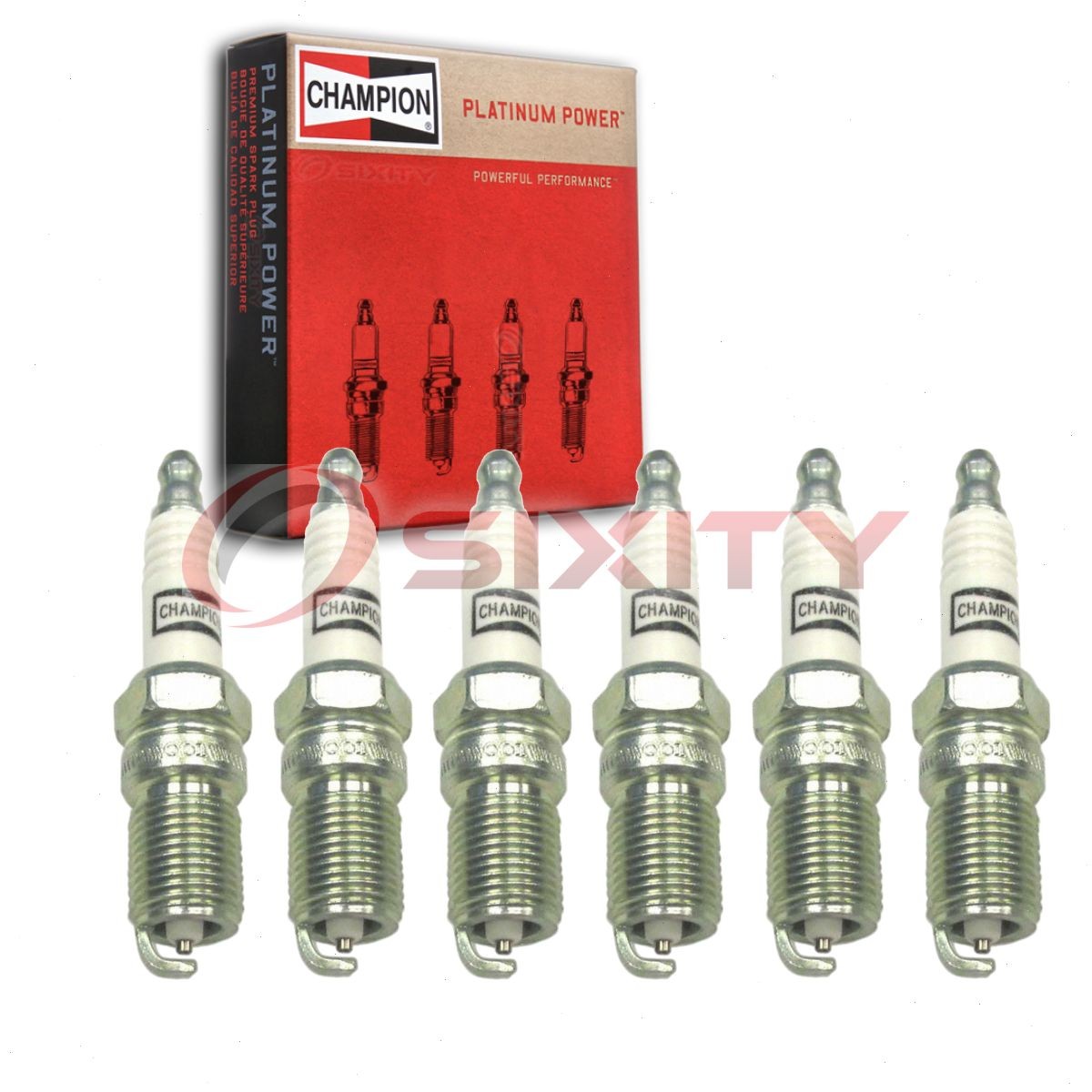 6 pc Champion Platinum Spark Plugs for 1989 Pontiac Firebird 3.8L V6 ve