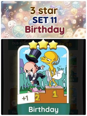 Birthday - 3 Star - Set 11 Monopoly Go