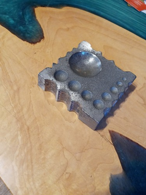 #ad Blacksmith Swage Block Cast Iron Made In The USA 5 Lbs 9 Oz $32.00