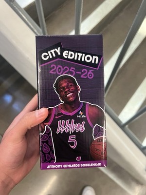 Anthony Edwards City Edition Bobblehead Minnesota Timberwolves SGA 3/28/26