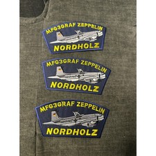 Patches iron or sew on 3pk Aviation-Airplane MFG3GRAF Zeppelin Nordholz.