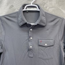 Criquet shirt men's medium polo long sleeve players pique pima cotton pocket