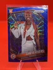 2025 Panini Prizm WNBA - Rookie Variation Saniya Rivers #150 Blue Velocity Prizm