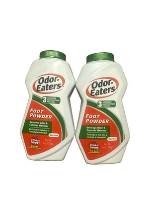 Odor-Eaters Deodorant Foot Powder 6 oz Each Odor & Wetness Lot of 2 New