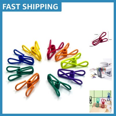 Durable Reusable Chip Clips - 2 Inch PVC-Coated Steel Clips for Food & Laundry