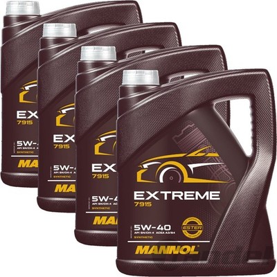 20L MANNOL EXTREME 5W-40 MOTORÖL passend für BMW LL-01 MB 229.5 VW 505.00 RN0710