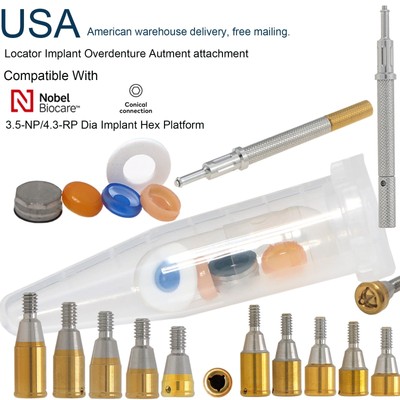 US Nobel Biocare Locator Abutment Overdenture NP/RP 3.5/4.3mm Ti Active System